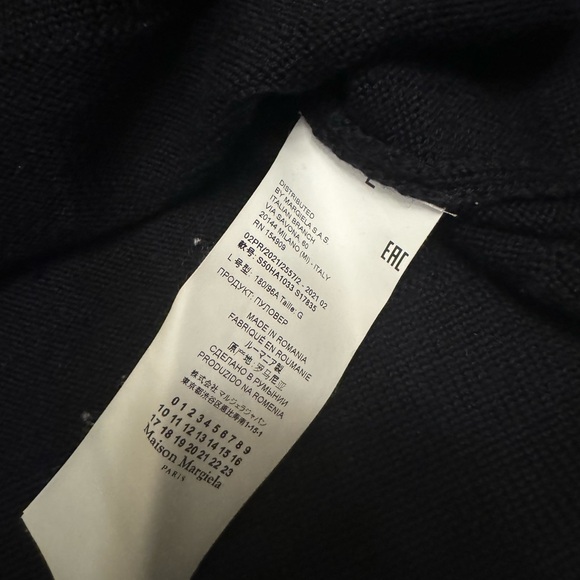 Maison Margiela Size L Navy Wool Cardigan - Picture 4 of 8